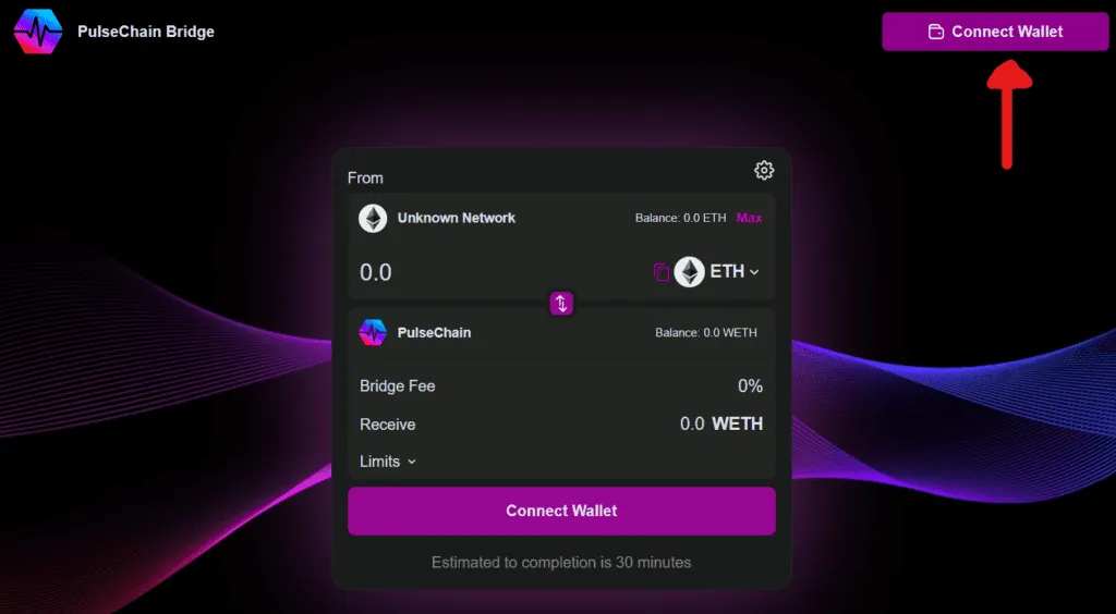 Wallet network configuration for PulseChain